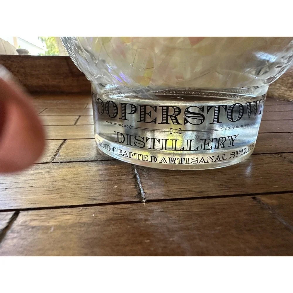 Cooperstown‎ Distillery Baseball  Empty Decanter Home Plate Base EUC